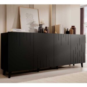 mattschwarzes niedriges Sideboard