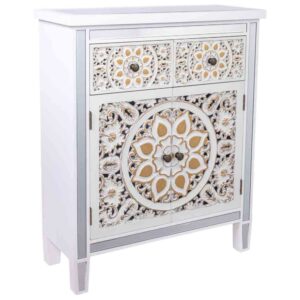 Wohnli Möbelsuche - Sideboard aus Holz und Glas mit 2 Schubladen und 2 Türen