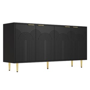 wohnli-moebel-suche-M26093489 Wohnli Möbelsuche - Sideboard mit 4 Türen sowie goldenen Griffen und Füßen
