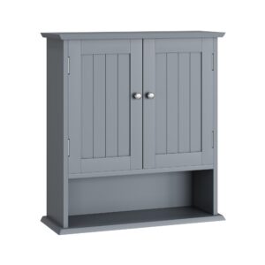 wohnli-moebel-suche-M26093504 Wohnli Möbelsuche - Bad-Wandschrank Hellgrau 55cm - Hängeschrank mit 5-fach Verstellbar