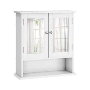 wohnli-moebel-suche-M26093506 Wohnli Möbelsuche - Spiegelschrank Weiß 55cm - Bad-Hängeschrank mit verstellbarem Regal