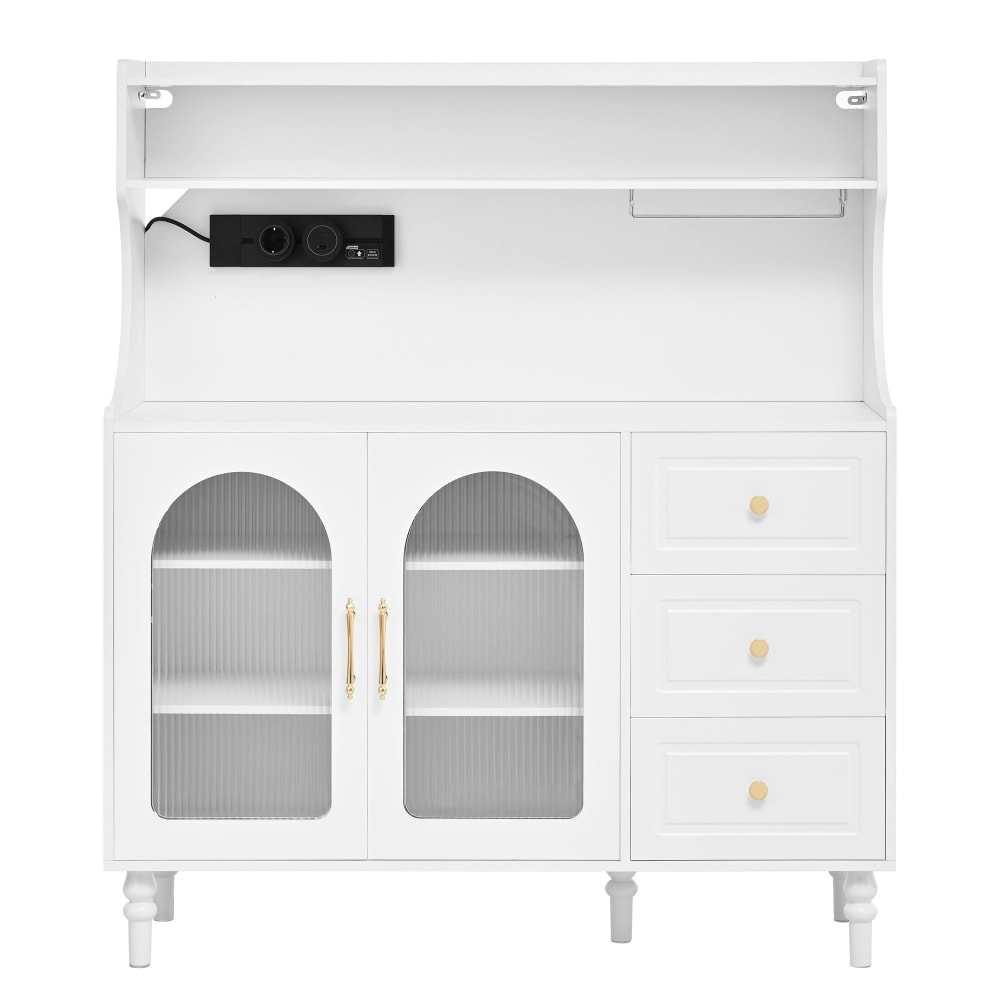 wohnli-moebel-suche-M26093529 Wohnli Möbelsuche - Küchenschrank mit Steckdosen und Glashalter 120x40x138