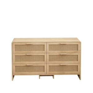 wohnli-moebel-suche-M26093535 Wohnli Möbelsuche - Sideboard aus Rattan im Natur-Stil mit 6 Schubladen