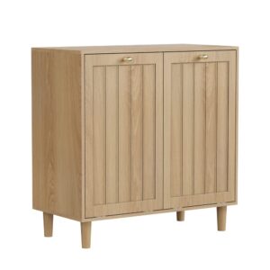 Wohnli Möbelsuche - Wäschekipper Eiche mit 2 Körben - Schräger Wäscheschrank 70cm - MDF