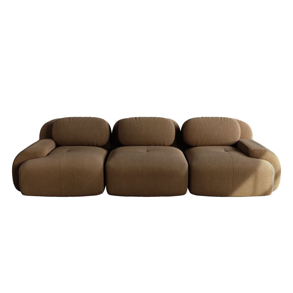 wohnli-moebel-suche-M26093551 Wohnli Möbelsuche - Modulares 3-Sitzer Samtsofa mit geschwungenen Armlehnen
