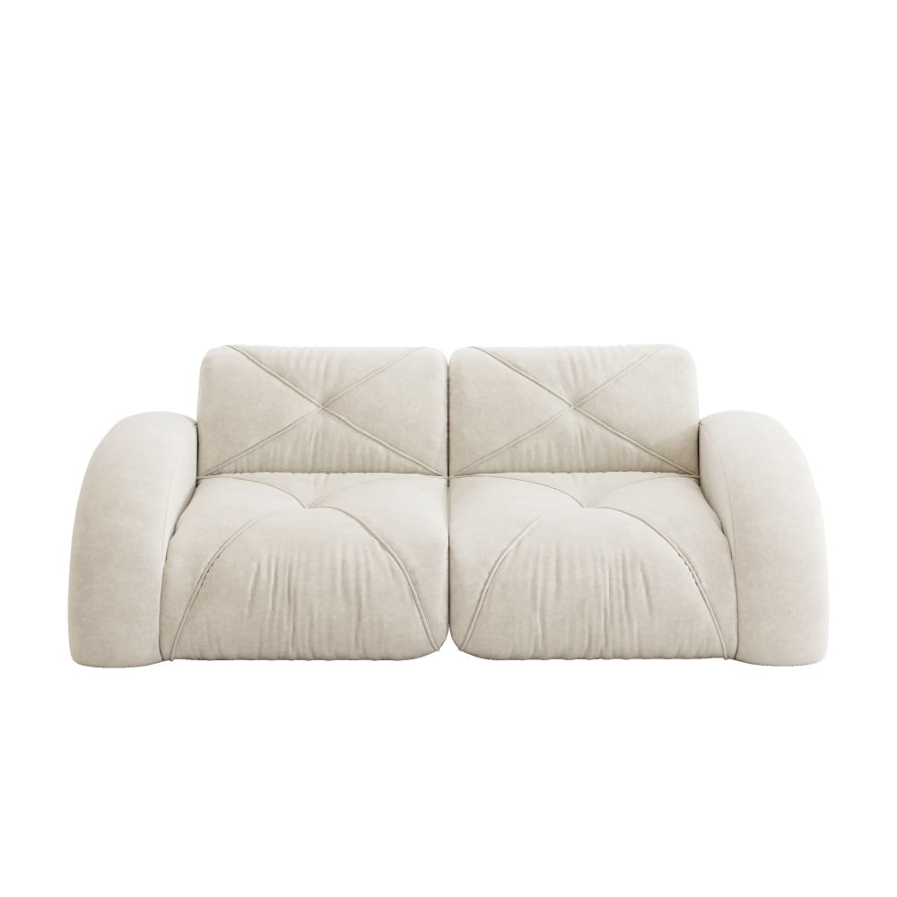 Wohnli Möbelsuche - 2-Sitzer Sofa aus Chenille mit Gelenk-Design