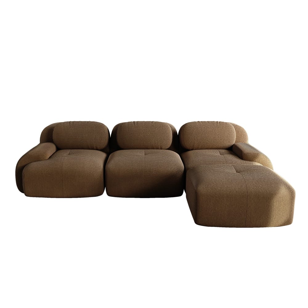wohnli-moebel-suche-M26093576 Wohnli Möbelsuche - Modulares 3-Sitzer Ecksofa aus Samt mit Armlehnen