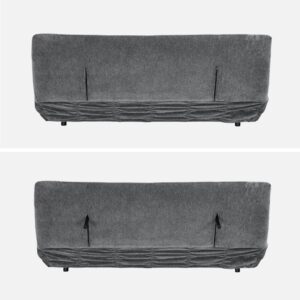 3-Sitzer Schlafsofa mit Chenille-Bezug grau 195x83x99cm Stoff Grau sweeek Sofas und Sessel Sofas Sitzbank und Polsterbank