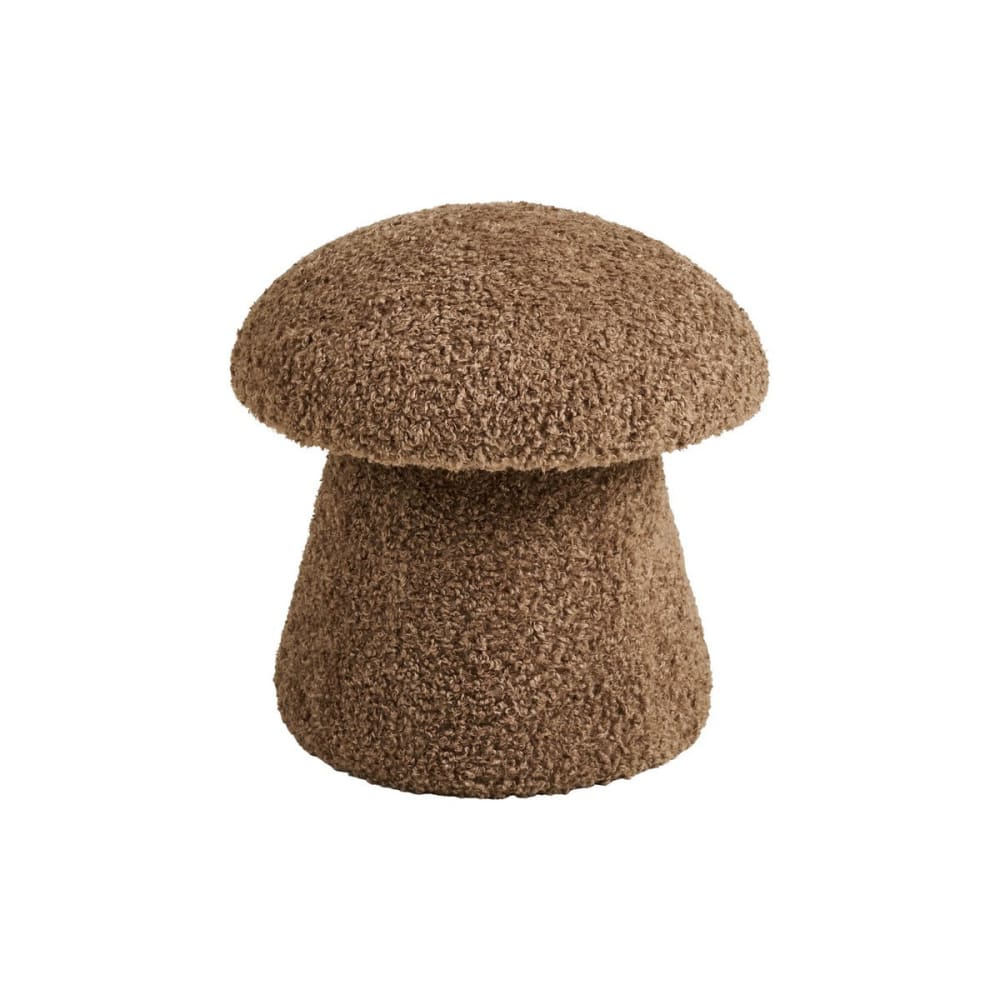 Wohnli Möbelsuche - Pouf aus Bouclé-Stoff in Braun