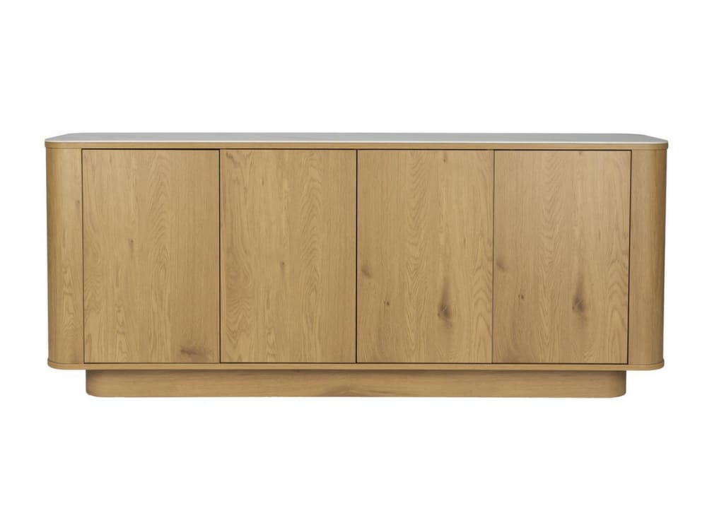 Wohnli Möbelsuche - Sideboard aus hellem Holz mit Marmoroptik