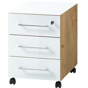 wohnli-moebel-suche-M26094679 Wohnli Möbelsuche - 3-Schubladen-Element mit weißem Glas und Holzfront