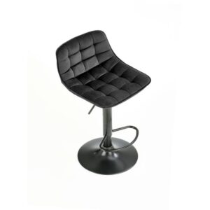 Barhocker aus schwarzem Samt 44x84x43cm Samt Schwarz MSO Möbel Wohnzimmermöbel Hocker