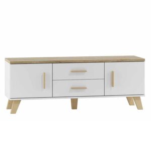 wohnli-moebel-suche-M26094699 Wohnli Möbelsuche - TV-Schrank mit Dekor aus Eiche und Mattweiß