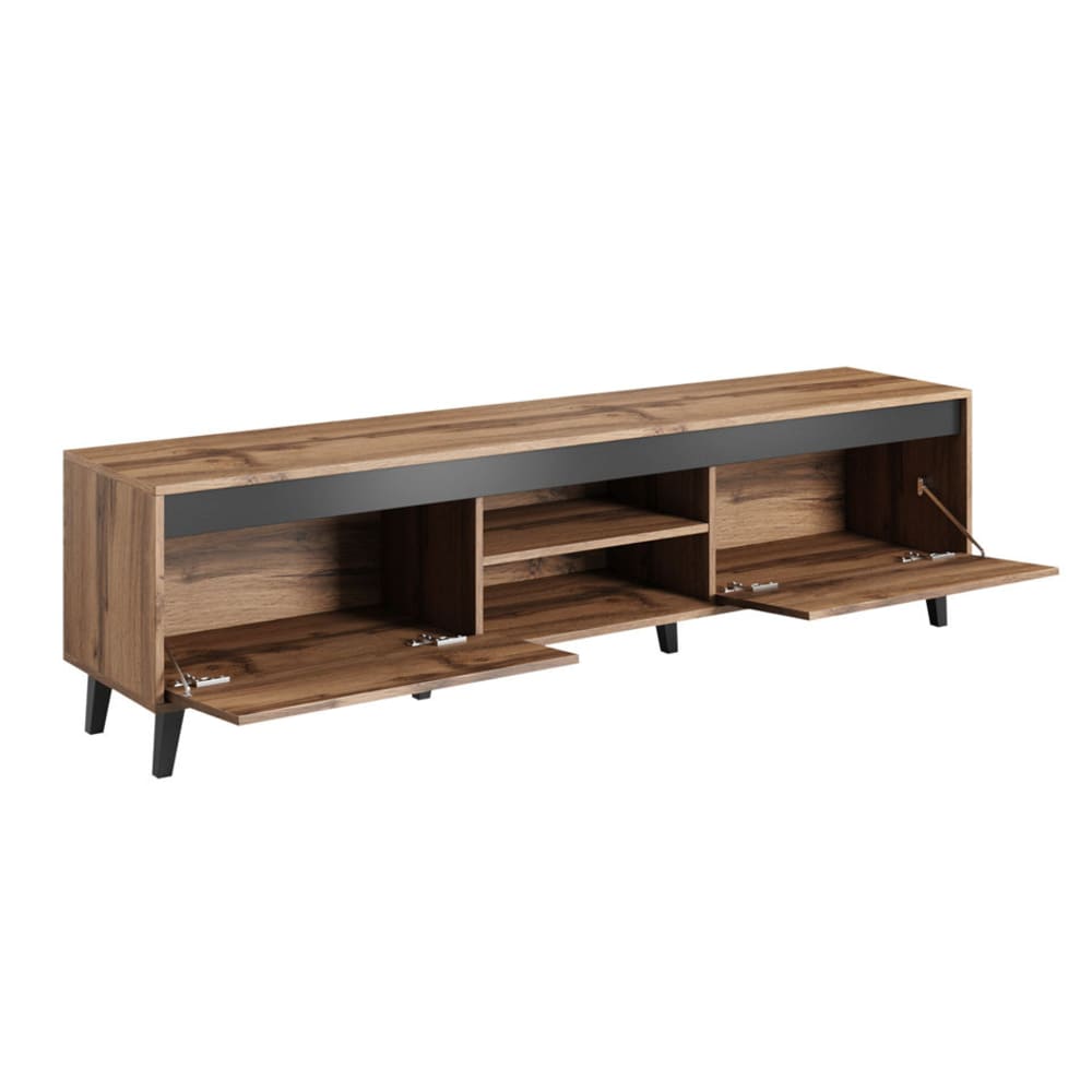 Wohnli Möbelsuche - TV-Schrank in Wotan-Eiche und Anthrazit-Dekor 170cm