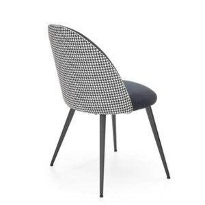 wohnli-moebel-suche-M26094752 Wohnli Möbelsuche - Schwarz-weißer Designerstuhl mit Hahnentrittmuster