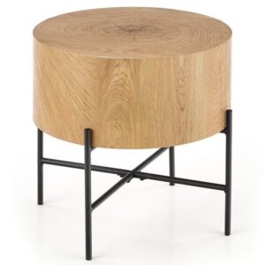 wohnli-moebel-suche-M26094856 Wohnli Möbelsuche - Runder Couchtisch in Eichenoptik mit schwarzem Metallgestell