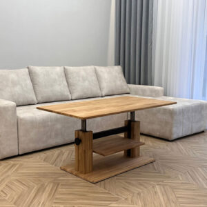 wohnli-moebel-suche-M26096474-1 Couchtisch C-20 Eiche geölt höhenverstellbar 110x62x48-64cm 62x64x100cm Holz Braun Feldmann-Wohnen Möbel Wohnzimmermöbel Couchtische