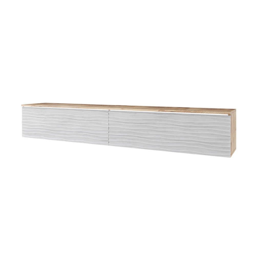 wohnli-moebel-suche-M26096486 Wohnli Möbelsuche - Lowboard D mit Klappen 180x33x30cm Kastanie Breslau Beton Wellenmuster