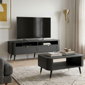 wohnli-moebel-suche-M26096567-1 Couchtisch Blinx aus Holz 80x60x42cm schwarz gold 60x42x80cm Spanplatte Schwarz Feldmann-Wohnen Möbel Wohnzimmermöbel Couchtische