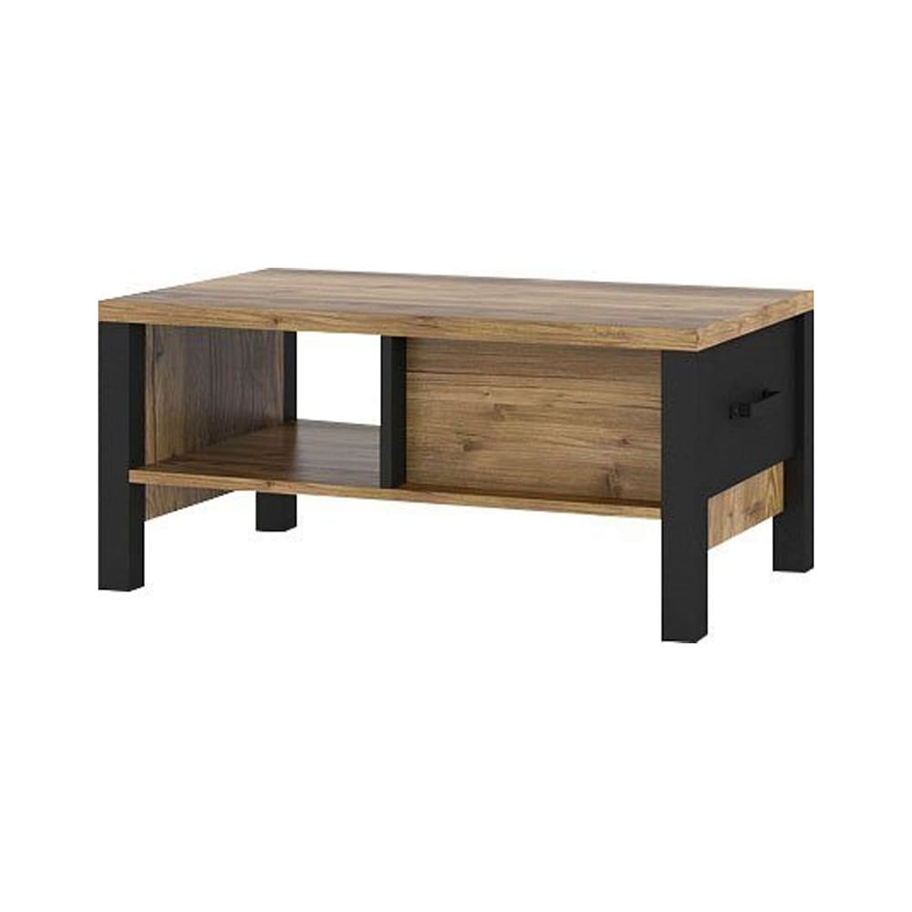 wohnli-moebel-suche-M26096569 Wohnli Möbelsuche - Couchtisch mit Schublade 90x56x42cm; Appenzeller Fichte - schwarz