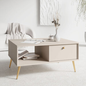 wohnli-moebel-suche-M26096579-1 Couchtisch Rose mit Klappe aus Holz 87x66x43cm sandbeige 66x43x87cm Spanplatte Beige Feldmann-Wohnen Möbel Wohnzimmermöbel Couchtische