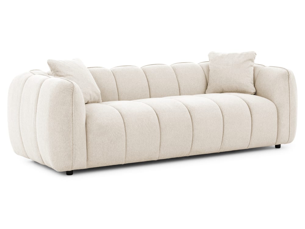 Wohnli Möbelsuche - 3-Sitzer-Sofa in tief gesteppter Bubble-Optik aus Strukturstoff