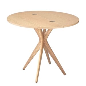 wohnli-moebel-suche-M26097595-1 Halbrunder ausziehbarer Esstisch 100 cm Jubi Esche 50x75x100cm Holz Beige Ragaba Möbel Esszimmermöbel Esstische