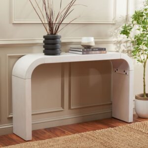 wohnli-moebel-suche-M26098329-1 Konsolentisch bayur-holz weiß 132x79x30cm Holz Beige Safavieh Möbel Wohnzimmermöbel Konsolentische