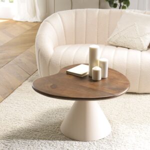 wohnli-moebel-suche-M26098423-1 Couchtisch mit Tischplatte aus Mangoholz 72x39x64cm Holz Braun MACABANE Möbel Wohnzimmermöbel Couchtische