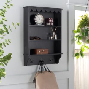 wohnli-moebel-suche-M26098572-1 Aufbewahrungsmöbel aus holz matt schwarz 12x66x48cm Holz Schwarz Safavieh Möbel Wohnzimmermöbel Aufbewahrungsmöbel