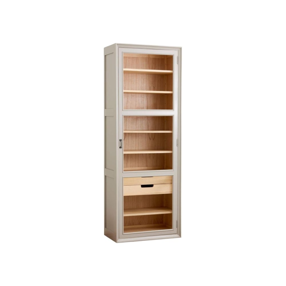 wohnli-moebel-suche-M26098590 Wohnli Möbelsuche - Vitrinenschrank Viva 210cm aus Gmelina Holz mit 1 Tür