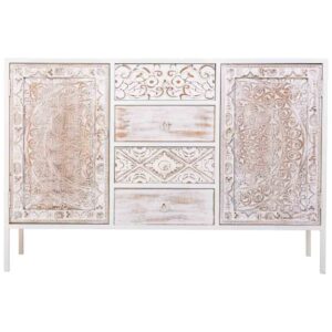 Sideboard 120x35x80h cm 120x80x35cm Spanplatte Weiß Wanderlust deco Möbel Esszimmermöbel Sideboards, Highboards & niedrige Anrichten