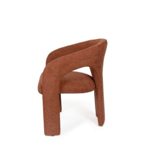 wohnli-moebel-suche-M26099668-1 Gepolsterter Esszimmerstuhl in Terrakotta 58x75x45cm Stoff Kupfer Koketto Home Möbel Esszimmermöbel Stühle