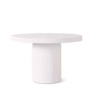 120 cm langer runder Tisch aus weißem Beton 120x77x120cm Beton Weiß Koketto Home Möbel Esszimmermöbel Esstische