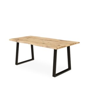 wohnli-moebel-suche-M26099707 Wohnli Möbelsuche - Esstisch mit einer 140 cm langen Holzplatte und schwarzen Metallbeinen