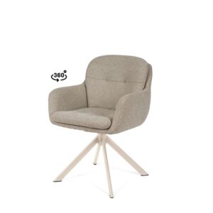 wohnli-moebel-suche-M26099721 Wohnli Möbelsuche - Taupe Esszimmerstuhl mit beigen Drehbeinen