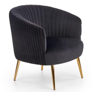 wohnli-moebel-suche-M26099743 Wohnli Möbelsuche - Cabriolet-Sessel aus schwarzem Samt mit goldenen Metallbeinen