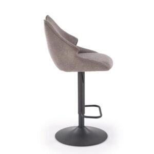 wohnli-moebel-suche-M26099760-1 Barstuhl aus grauem Stoff und schwarzem Metallgestell 54x96x50cm Stoff Grau MSO Möbel Esszimmermöbel Barhocker