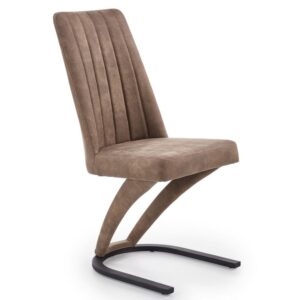 wohnli-moebel-suche-M26099765 Wohnli Möbelsuche - Designerstuhl aus braunem Öko-Leder mit schwarzem Stahlgestell