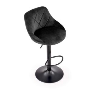 wohnli-moebel-suche-M26099767-1 Barstuhl aus schwarzem Samt 45x84x47cm Samt Schwarz MSO Möbel Wohnzimmermöbel Hocker
