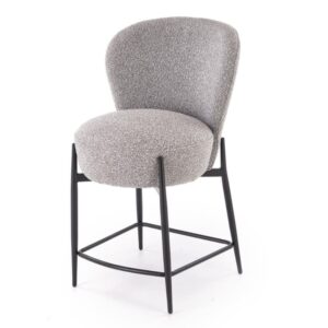 wohnli-moebel-suche-M26099772 Wohnli Möbelsuche - Designer-Barstuhl aus grauem Stoff mit schwarzen Metallbeinen