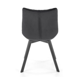 wohnli-moebel-suche-M26099785-1 Designerstuhl aus Metall und schwarzem Samt 63x80x45cm Samt Schwarz MSO Möbel Esszimmermöbel Stühle