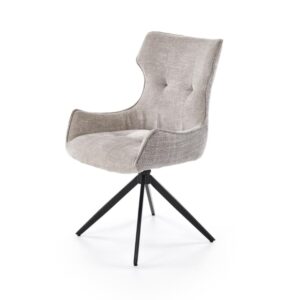 wohnli-moebel-suche-M26099787 Wohnli Möbelsuche - Designerstuhl aus grauem Stoff – 4-Stern-Metallbeine