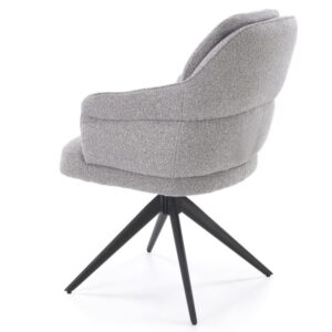 wohnli-moebel-suche-M26099806-1 Drehstuhl aus grauem Stoff mit 4-Stern-Beinen 70x92x61cm Stoff Grau MSO Möbel Esszimmermöbel Stühle