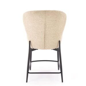 Zeitgenössischer Barstuhl aus beigem Stoff 61x95x57cm Stoff Beige MSO Möbel Esszimmermöbel Barhocker