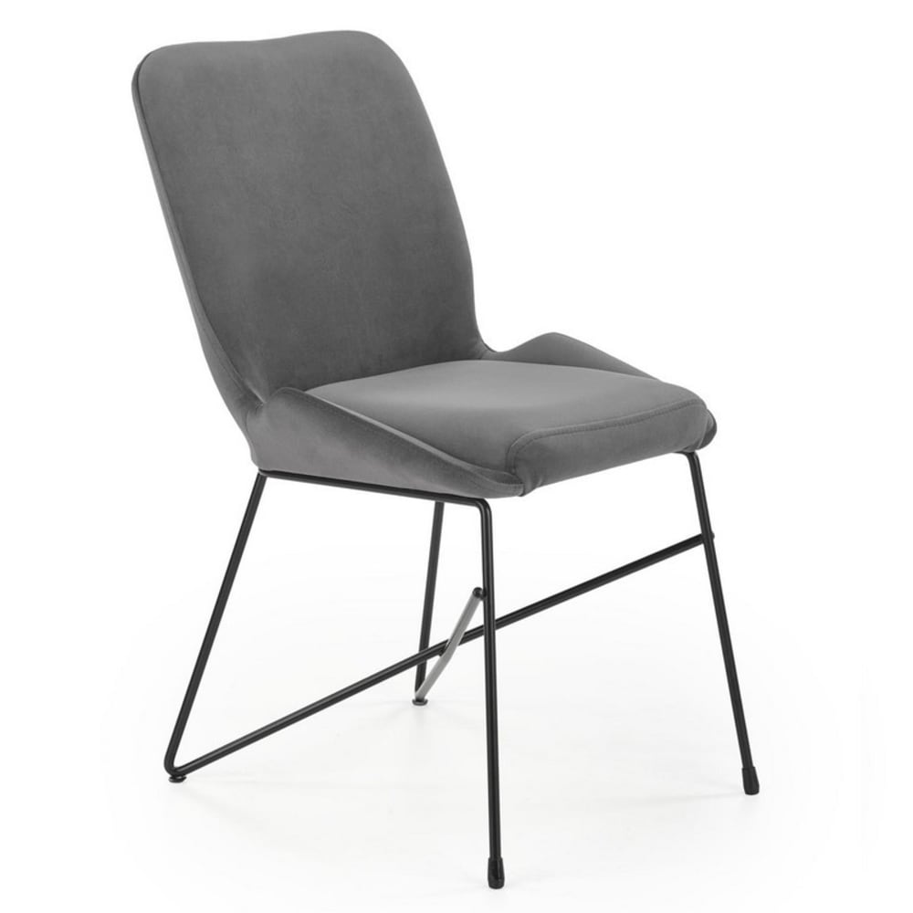 wohnli-moebel-suche-M26099857 Wohnli Möbelsuche - Grauer Design-Stuhl aus grauem Samt