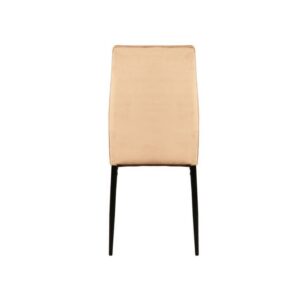 wohnli-moebel-suche-M26099863-1 Designerstuhl aus beigem Samt und schwarzem Metall 39x93x44cm Samt Beige MSO Möbel Esszimmermöbel Stühle