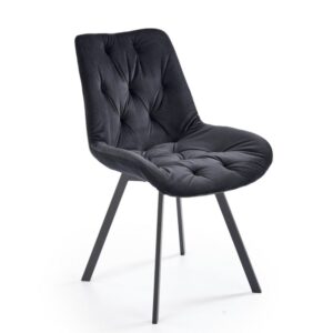wohnli-moebel-suche-M26099869 Wohnli Möbelsuche - Designer-Stuhl aus Metall und schwarzem Samt mit Polsterung
