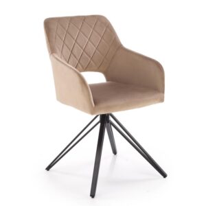 wohnli-moebel-suche-M26099880 Wohnli Möbelsuche - Designer-Drehstuhl aus beigem Samt