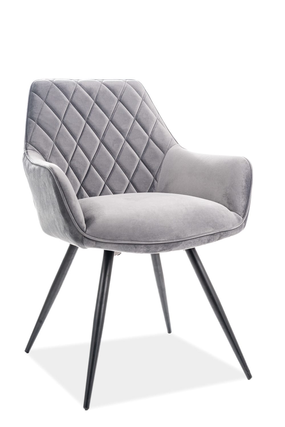 Wohnli Möbelsuche - Designerstuhl aus grauem Samt